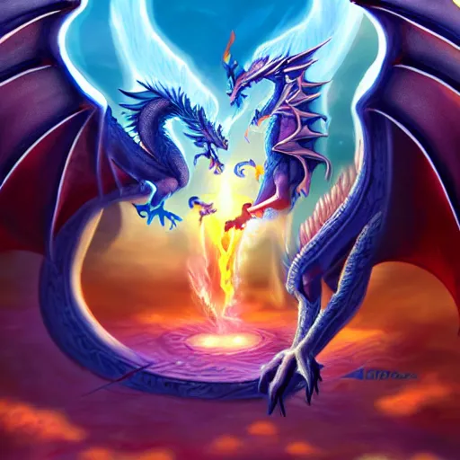 Prompt: the first dragon of light
