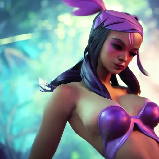 Image similar to still of pretty Samira (League of Legends) in KDA More music video. 3d render, octane render, game art, realistic, highly detailed, trending on artstation, 4k, trending on artstation, pixar, cgsociety, unreal engine 5, redshift render, trending on artstation, blender, behance, cg