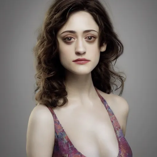 Prompt: Russian Emmy Rossum, realistic, photo studio, HDR, 8k, trending on artstation