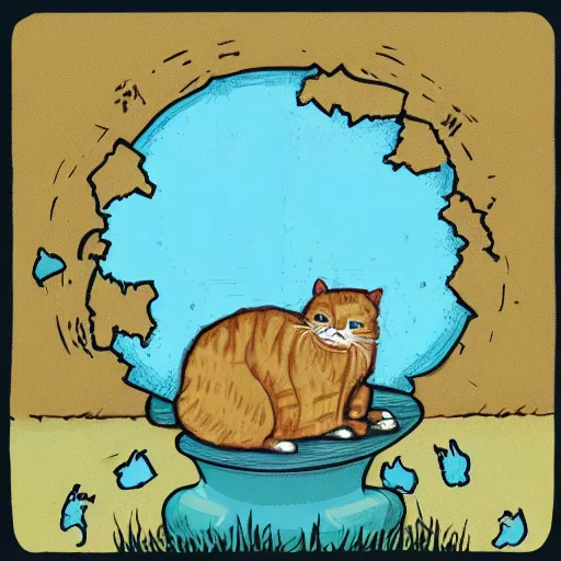 Image similar to “Earth being destroyed by cats”