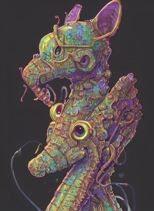 Prompt: cat seahorse fursona wearing headphones, autistic bisexual graphic designer and musician, attractive androgynous humanoid, coherent highly detailed character design, sharp focus, weirdcore voidpunk digital art by artgerm, akihiko yoshida, louis wain, simon stalenhag, wlop, noah bradley, furaffinity, trending on artstation, trending on deviantart