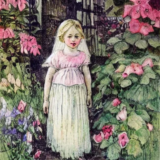 Prompt: art by cicely mary barker