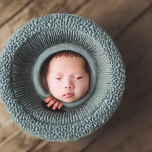 Prompt: Close-up photo of Baby Keem, 12mm, f/2.8, fisheye lens