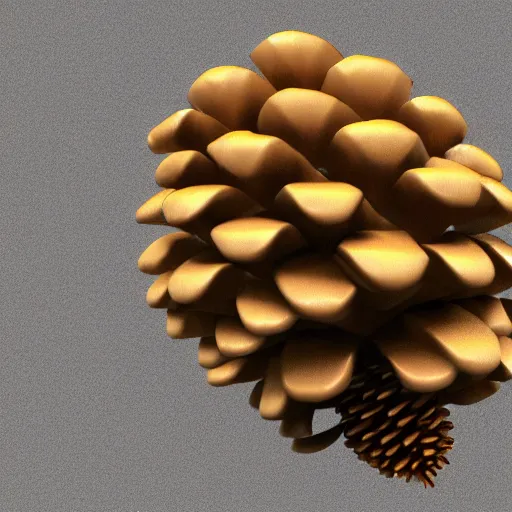 Prompt: poorly rendered 3 d anthromorphic pinecone