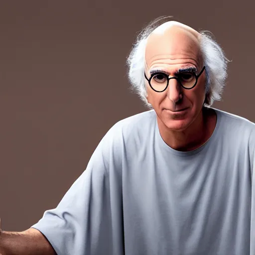 Prompt: Larry David as Jesus Christ, photo, 8k