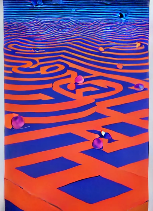 Prompt: labyrinth by shusei nagaoka, kaws, david rudnick, airbrush on canvas, pastell colours, cell shaded!!!, 8 k