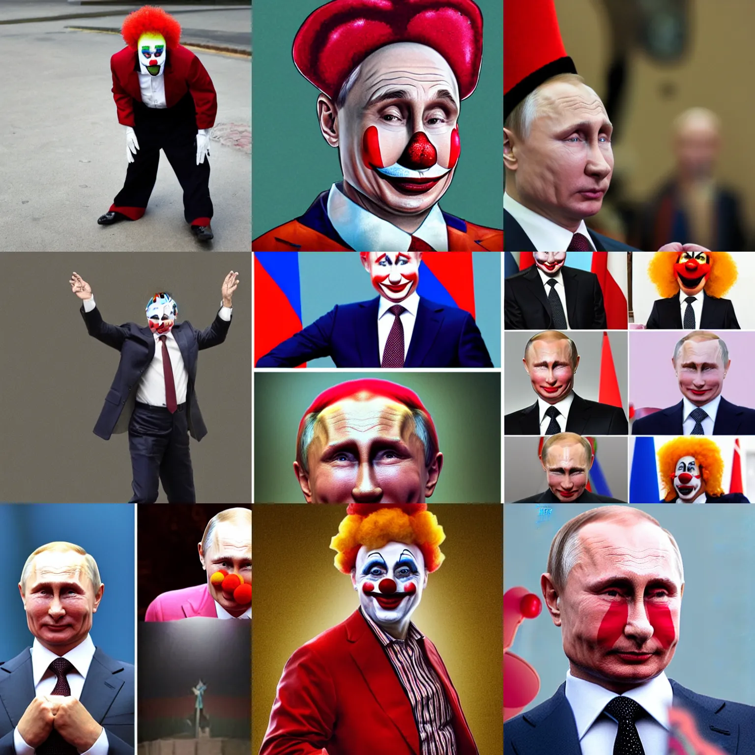 Prompt: Putin as a clown