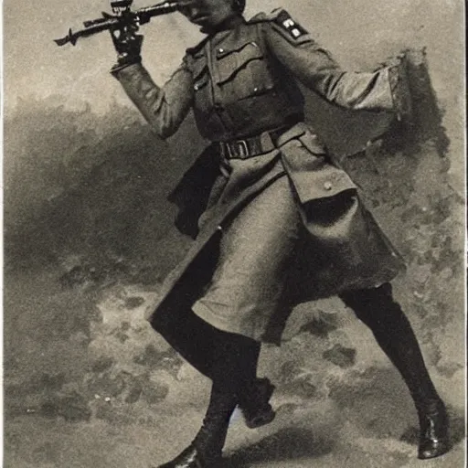 Image similar to ww 1 action heroine by alfred stevens