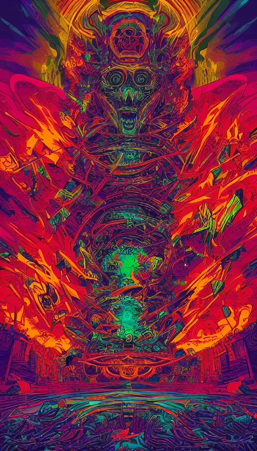 Image similar to Psytrance Artwork, by Dan mumford,