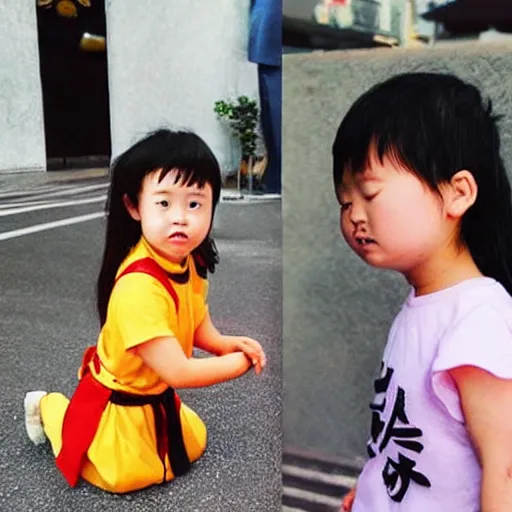 Image similar to “A little Chinese girl becoming super sayajin”