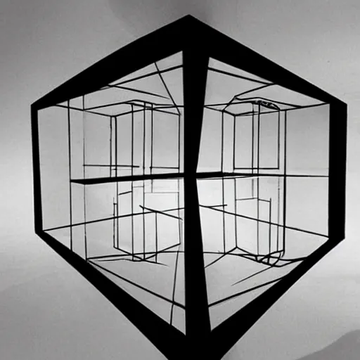 Image similar to time is merely the shadow of an inter dimensional hypercube pattern phasing through all infinite possibilities