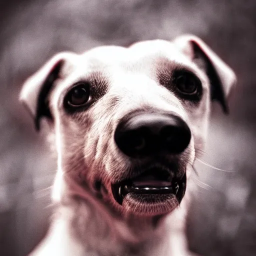 Prompt: ultra detailed photo of a demonic dog with red fur