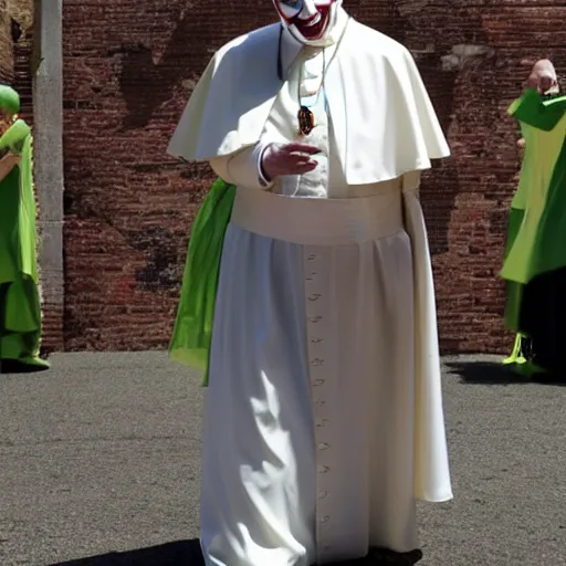 Image similar to the pope as the joker