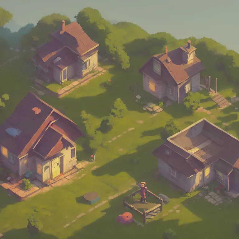 Prompt: isometric seperated game asset, diorama, a lovely cottage, plain background, cory loftis, james gilleard, atey ghailan, makoto shinkai, goro fujita, studio ghibli, exquisite lighting, clear focus, very coherent, soft painting
