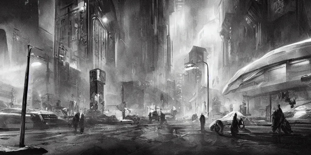 Image similar to Cinematic concept art from the new Fritz Lang film