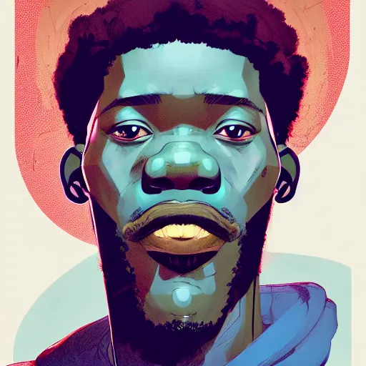 Image similar to a study of cell shaded portrait of Axel Foley 1 concept art, llustration, post grunge, concept art by josan gonzales and wlop, by james jean, Victo ngai, David Rubín, Mike Mignola, Laurie Greasley, highly detailed, sharp focus, alien, Trending on Artstation, HQ, deviantart, art by artgem