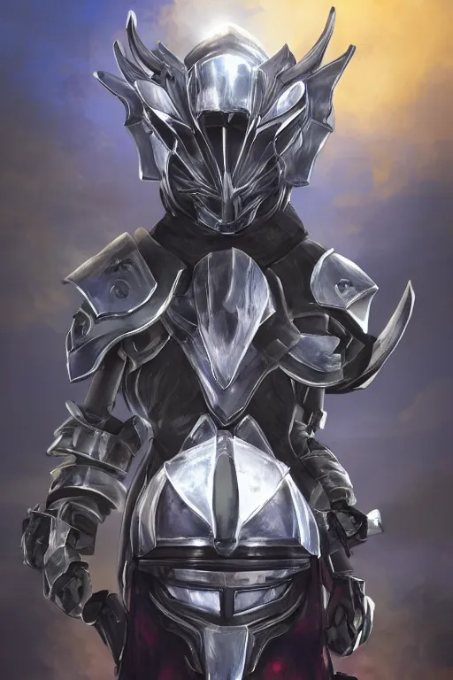 Image similar to helmet armor guardian destiny in witch queen illumination ray tracing hdr fanart arstation by sung choi robot ninja mask and eric pfeiffer and gabriel garza and casper konefal