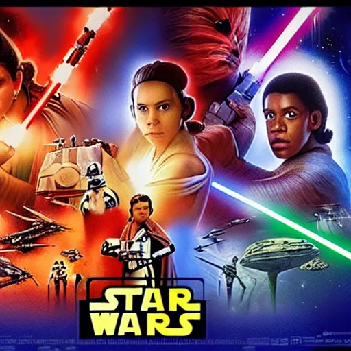 Image similar to the poster for star wars with fruits, a poster by edward george handel lucas, cg society, reimagined by industrial light and magic, movie poster, poster art