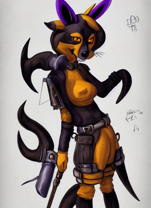 Prompt: dieselpunk renamon, fantasy, art station, dramatic, concept art, portrait