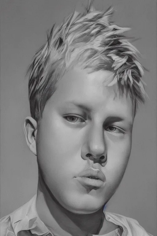 Image similar to portrait of yung lean renaissance style, hyper detailed face, trending on artstatio, beautiful