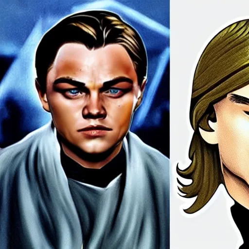 Prompt: leonardo dicaprio as anakin skywalker realistic