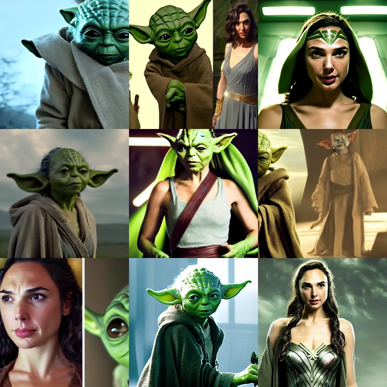 Prompt: gal gadot as yoda, cinematic