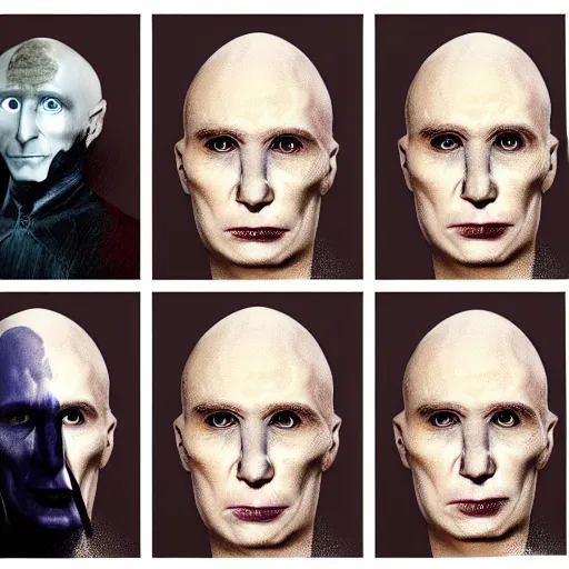 Prompt: Voldemort, tinder profile photos, detailed, 4k