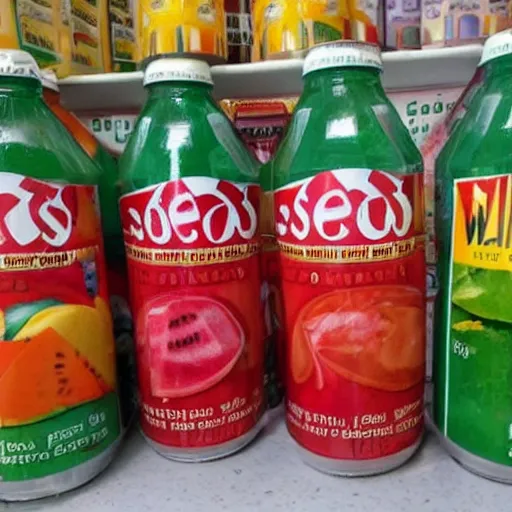 Prompt: a best soda called watermelon seju