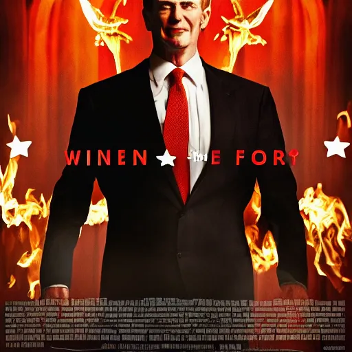 Image similar to the devil running for president, award winning promotional shot, cinematic