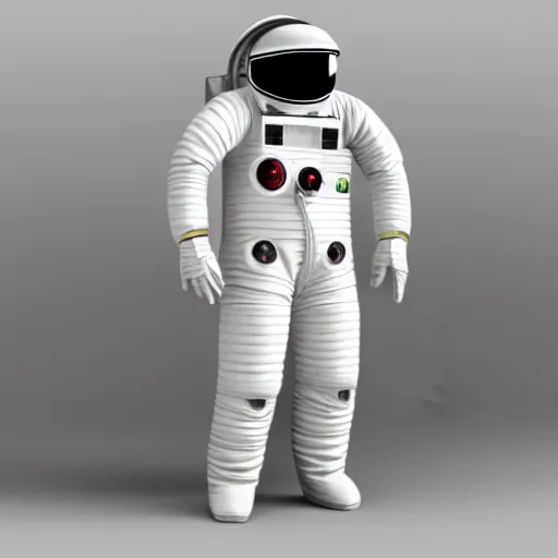 Prompt: a bauhaus style astronaut suit, designed for wealthy billionaires, colored 3 d render