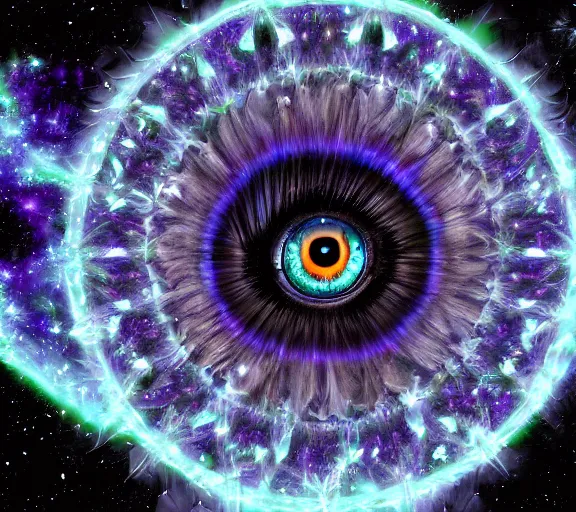 Prompt: chaos induce crystal eyes of the pale beauty H 576