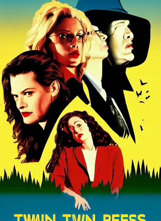 Image similar to twin peaks movie poster art by elmore leonard