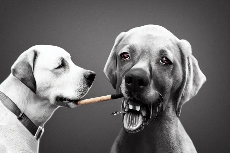 Prompt: ultra realistic photo of a dog smoking a cigar, photorealistic, 8 k, hd