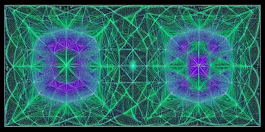 Image similar to symmetrical fractal sacral geometry.