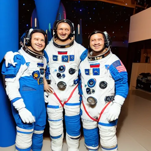 Prompt: astronauts on the moom birthday party photos