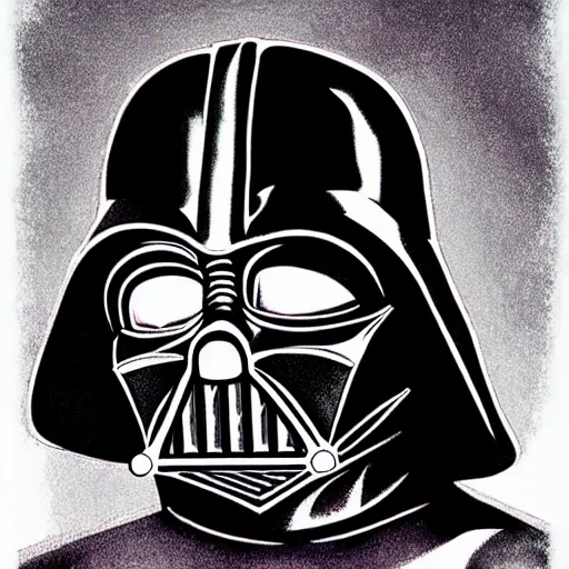 Image similar to darth vader in the style of the sandman by neil gaiman