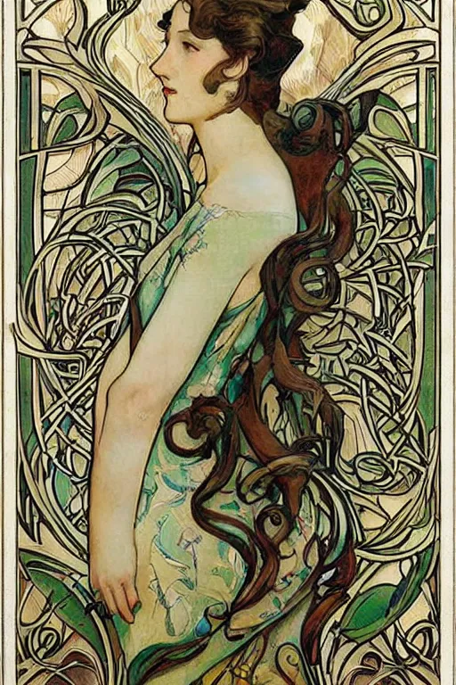 Prompt: Art Nouveau is an international style of art, architecture, and applied art, especially the decorative arts, known in different languages by different names: Jugendstil in German, Stile Liberty in Italian, Modernisme català in Catalan, etc. In English it is also known as the Modern Style.