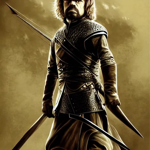 Image similar to peter dinklage as legolas, digital painting, extremely detailed, 4 k, intricate, brush strokes, mark arian, artgerm, bastien lecouffe - deharme