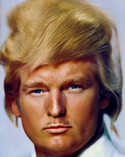 Prompt: a portrait of a 1 9 6 0 s hippie looking like donald trump