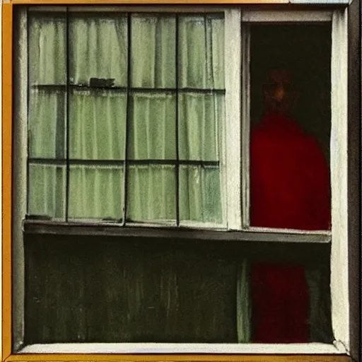 Image similar to “the man by the window scary panting”