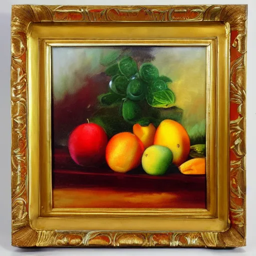 Image similar to high quality oil painting of fruits