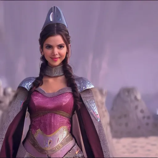 Image similar to victoria justice as princess padme in star wars episode 3, 8 k resolution, cinematic lighting, anatomically correct