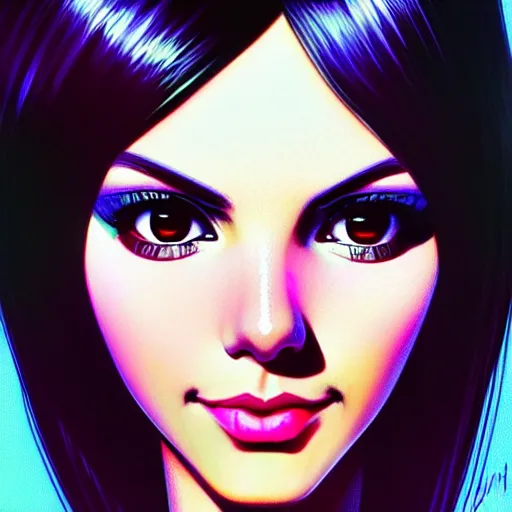 Image similar to victoria justice. underground box office hit, fantasy and seventies italian horror movie, unreal engine, intricate, ultra detailed 8 k, ambient occlusion, best, cool, extremely beautiful and aesthetic shape of face and neck, art by hiroaki samura and ilya kuvshinov and rossdraws andy warhol