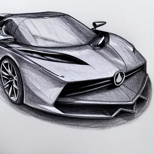 Image similar to ballpoint pen drawing of the batmobile