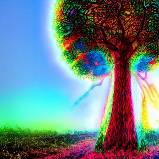 Image similar to a psychedalic tree