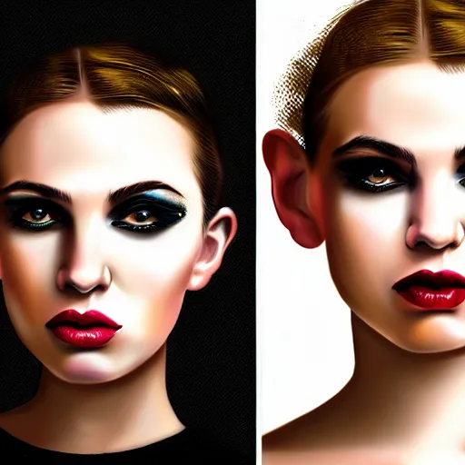 Prompt: portrait fashion by nick sullo, highly detailed