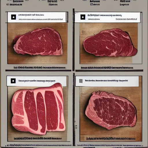 Prompt: detailed schematic of steak