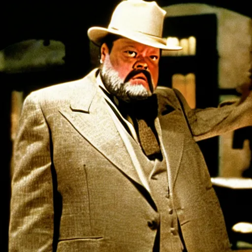 Image similar to A film still of Orson Welles in The Godfather (1972)