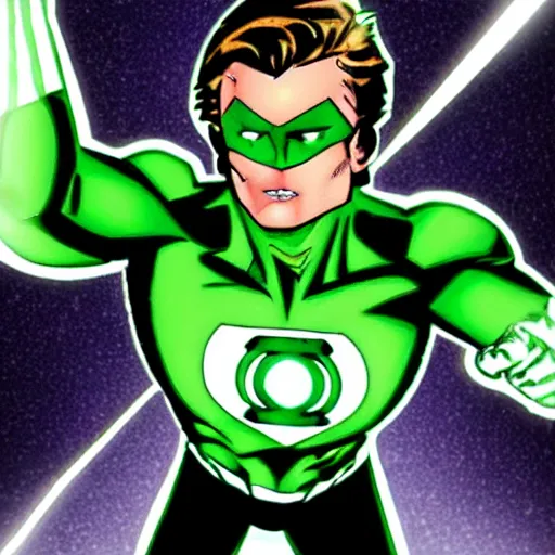 Image similar to Green Lantern profile picture comic style