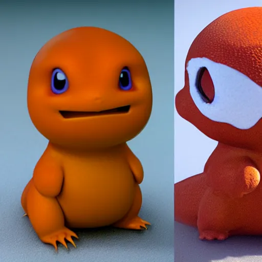 Image similar to charmander snowman, concept art, octane render, unreal engine 5, highly detailed, high quality, 8 k, soft lighting, realistic face, path traced